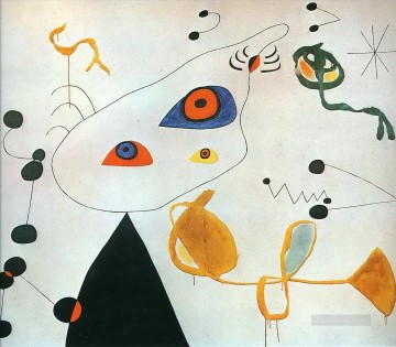 Famous Abstract Painting - Woman and Bird in the Night 3 Dadaist
